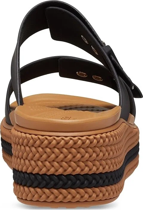 Crocs Brooklyn Buckle Low Wedge Women's Shoes Black : 4 M - Image 4