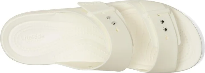 Crocs Brooklyn Buckle Low Wedge Women's Shoes Chalk 1 : 11 M - Image 2