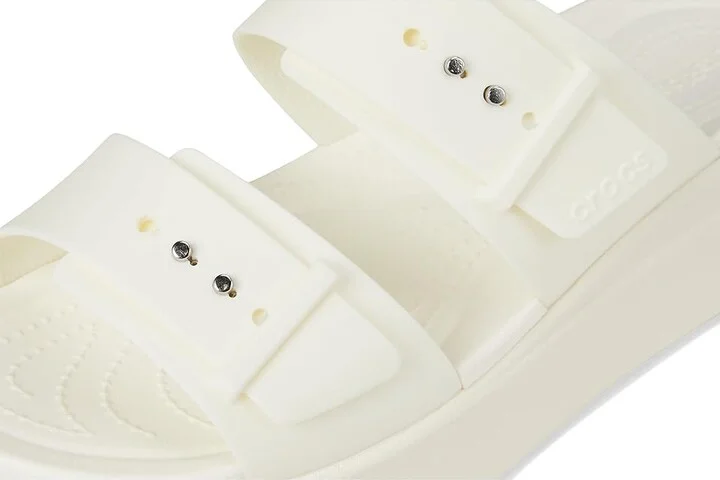Crocs Brooklyn Buckle Low Wedge Women's Shoes Chalk 1 : 11 M - Image 7