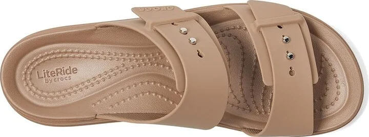 Crocs Brooklyn Buckle Low Wedge Women's Shoes Latte : 10 M - Image 2