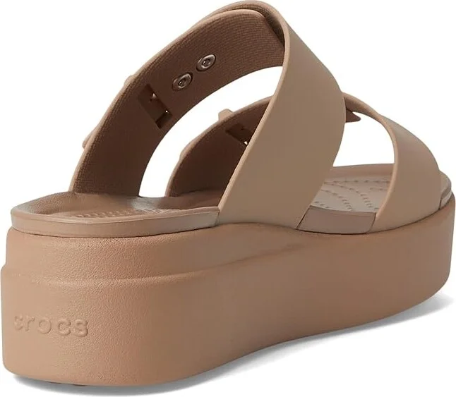 Crocs Brooklyn Buckle Low Wedge Women's Shoes Latte : 10 M - Image 4