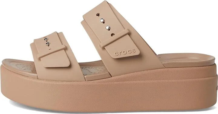 Crocs Brooklyn Buckle Low Wedge Women's Shoes Latte : 10 M - Image 6