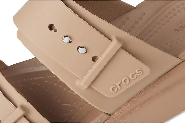 Crocs Brooklyn Buckle Low Wedge Women's Shoes Latte : 10 M - Image 7