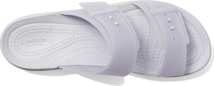 Crocs Brooklyn Buckle Low Wedge Women's Shoes Purple Moon : 5 M - Image 2