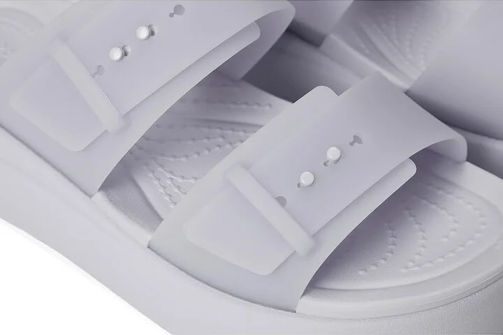 Crocs Brooklyn Buckle Low Wedge Women's Shoes Purple Moon : 5 M - Image 7