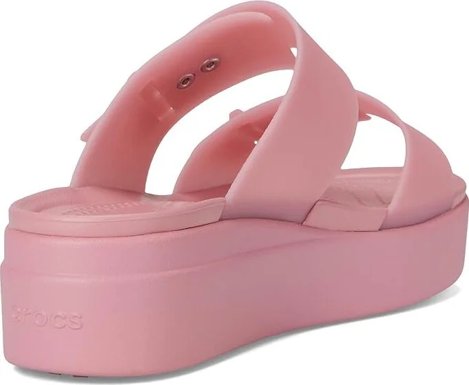 Crocs Brooklyn Buckle Low Wedge Women's Shoes Rosette : 11 M - Image 4