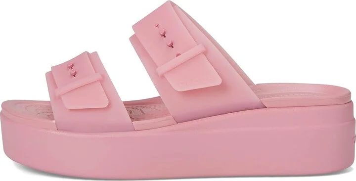 Crocs Brooklyn Buckle Low Wedge Women's Shoes Rosette : 11 M - Image 6