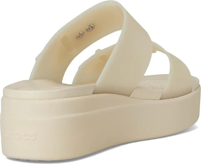 Crocs Brooklyn Buckle Low Wedge Women's Shoes Sandstone : 4 M - Image 4