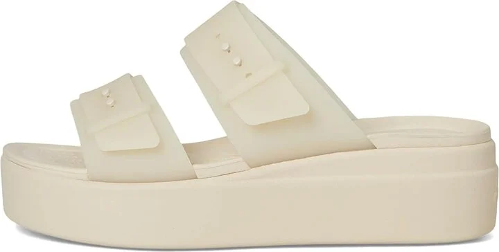 Crocs Brooklyn Buckle Low Wedge Women's Shoes Sandstone : 4 M - Image 6