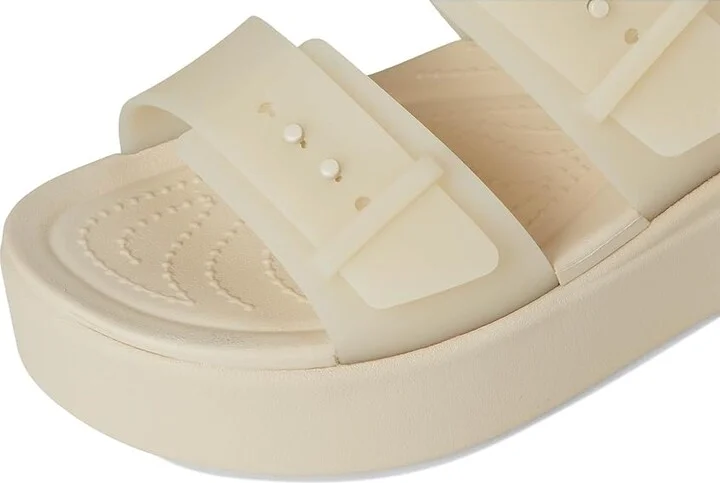 Crocs Brooklyn Buckle Low Wedge Women's Shoes Sandstone : 4 M - Image 7