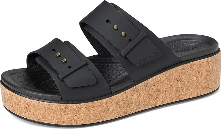 Crocs Brooklyn Cork Buckle Sandals Women's Sandals Black : 8 M - Image 5