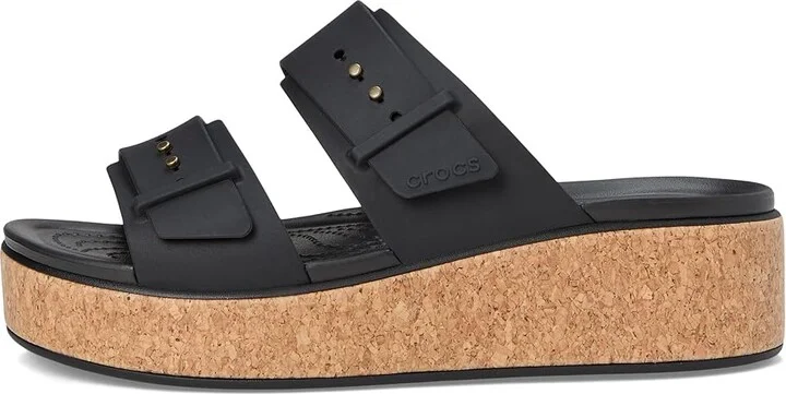 Crocs Brooklyn Cork Buckle Sandals Women's Sandals Black : 8 M - Image 6