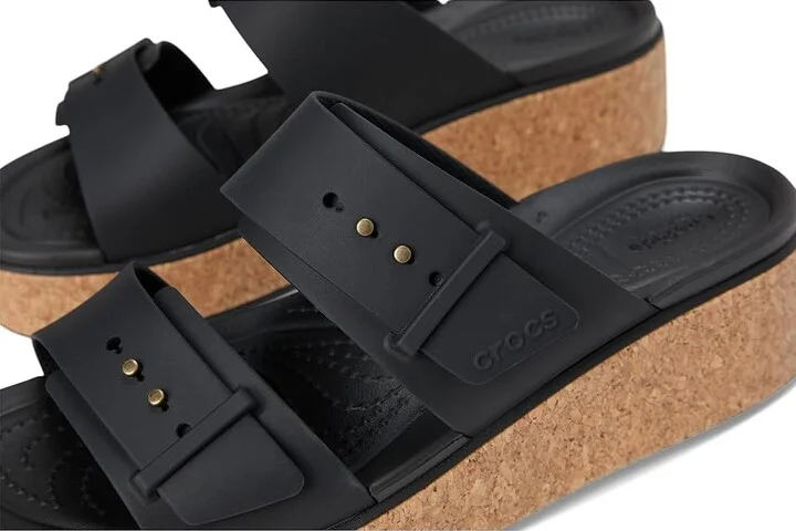 Crocs Brooklyn Cork Buckle Sandals Women's Sandals Black : 8 M - Image 7
