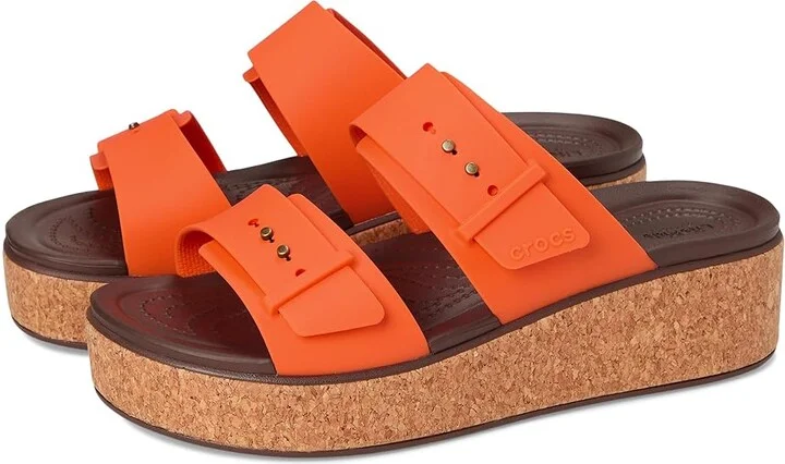 Crocs Brooklyn Cork Buckle Sandals Women's Sandals Topaz : 8 M
