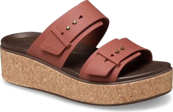 Crocs Brooklyn Cork Buckle Wedge Sandal