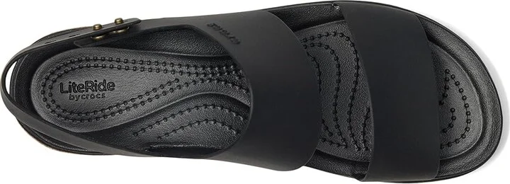 Crocs Brooklyn Cork Low Wedge Women's Sandals Black/Black : 7 M, Synthetic - Image 2