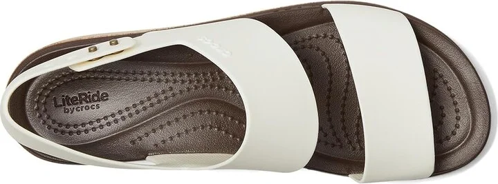 Crocs Brooklyn Cork Low Wedge Women's Sandals Chalk : 11 M, Synthetic - Image 2