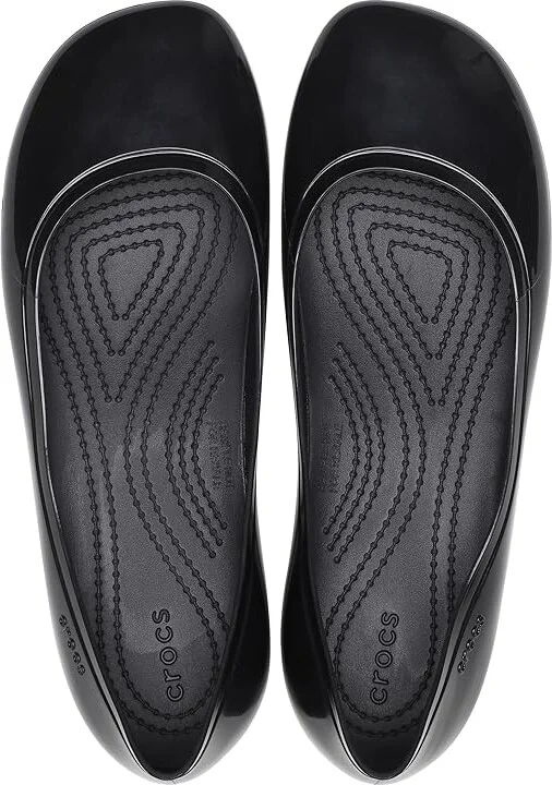 Crocs Brooklyn Flat Women's Shoes Black/High Shine : 5 M, Synthetic - Image 2