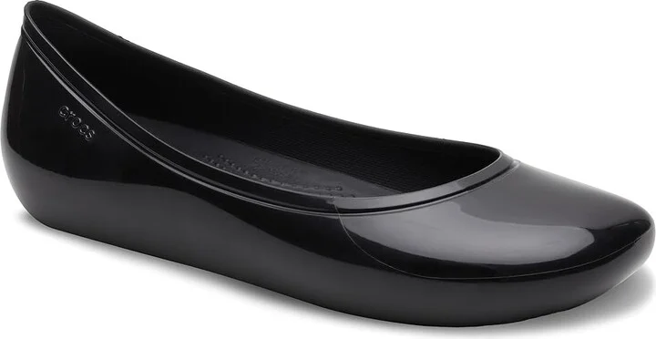 Crocs Brooklyn Flat Women's Shoes Black/High Shine : 5 M, Synthetic - Image 6