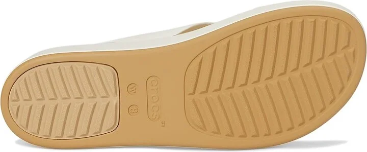 Crocs Brooklyn Low Wedge Women's Sandals Chalk/Tan : 4 M - Image 3