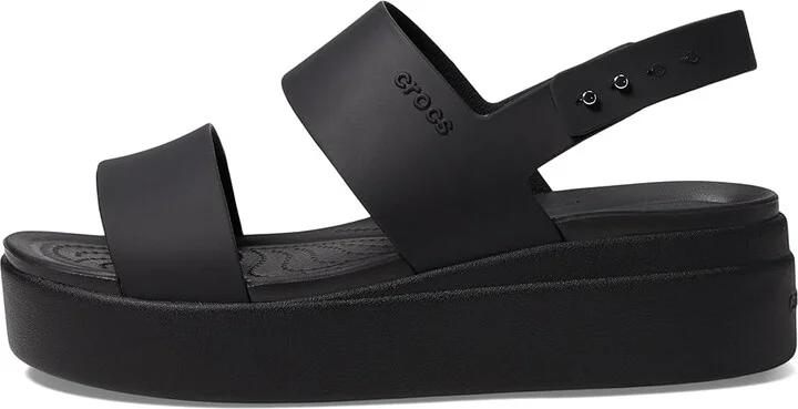 Crocs Brooklyn Low Wedge Women's Wedge Shoes Black/Black : 4 M, Synthetic - Image 7