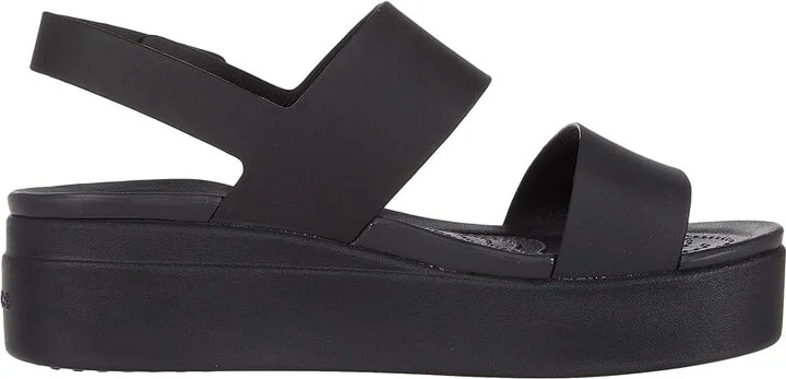 Crocs Brooklyn Low Wedge Women's Wedge Shoes Black/Black : 4 M, Synthetic - Image 8