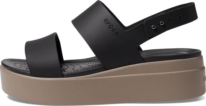 Crocs Brooklyn Low Wedge Women's Wedge Shoes Black/Mushroom : 10 M, Synthetic - Image 7