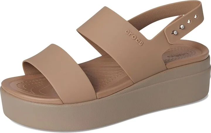 Crocs Brooklyn Low Wedge Women's Wedge Shoes Latte/Mushroom : 10 M, Synthetic - Image 5