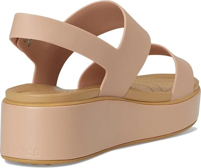 Crocs Brooklyn Low Wedge Women's Wedge Shoes Pink Caramel/Tan : 6 M, Synthetic - Image 4