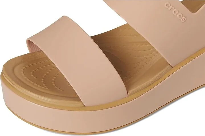 Crocs Brooklyn Low Wedge Women's Wedge Shoes Pink Caramel/Tan : 6 M, Synthetic - Image 7