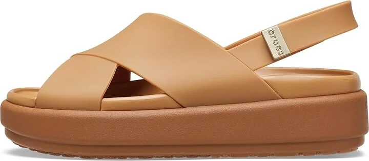 Crocs Brooklyn Luxe Cross Strap Women's Shoes Tan/Tan : 5 M - Image 5