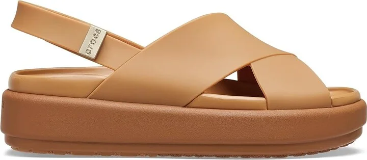 Crocs Brooklyn Luxe Cross Strap Women's Shoes Tan/Tan : 5 M - Image 6