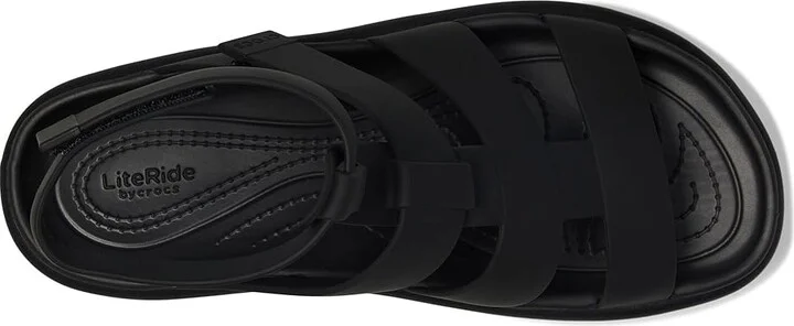 Crocs Brooklyn Luxe Gladiator Women's Shoes Black/Black : 5 M, Synthetic - Image 2