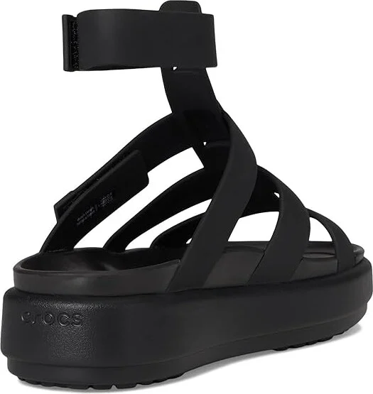 Crocs Brooklyn Luxe Gladiator Women's Shoes Black/Black : 5 M, Synthetic - Image 4
