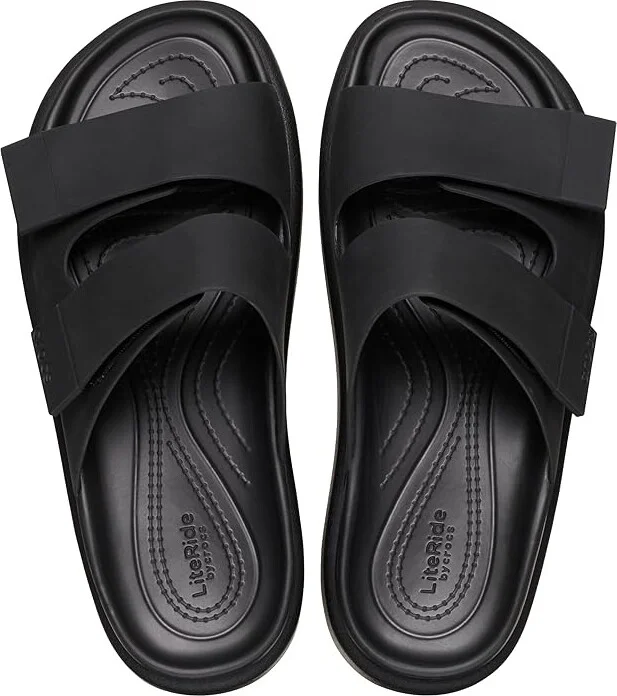 Crocs Brooklyn Luxe Sandal Women's Shoes Black/Black : 4 M, Synthetic - Image 2