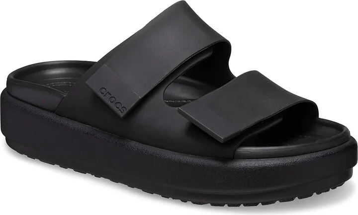 Crocs Brooklyn Luxe Sandal Women's Shoes Black/Black : 4 M, Synthetic