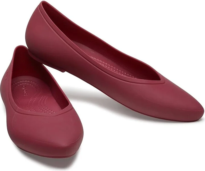Crocs Brooklyn Pointed Flat Women's Shoes Beetroot : 5 M, EVA
