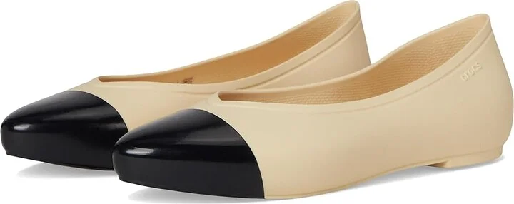 Crocs Brooklyn Pointed Flat Women's Shoes Shitake Dipped : 7 M, EVA