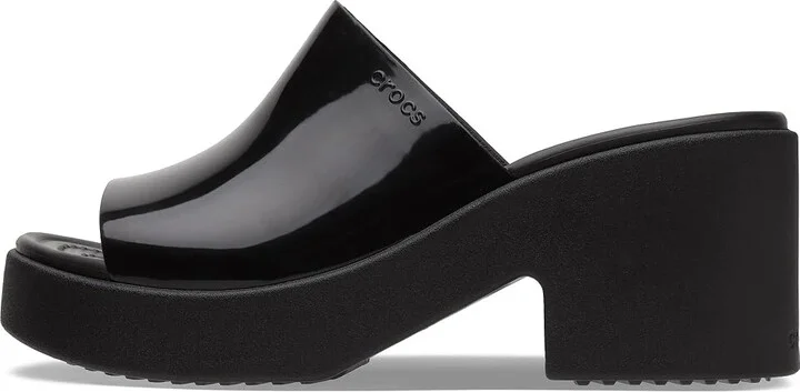 Crocs Brooklyn Slide Heel Women's Shoes Black/High Shine : 10 M - Image 5