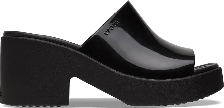 Crocs Brooklyn Slide Heel Women's Shoes Black/High Shine : 10 M - Image 6