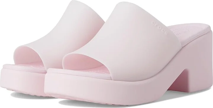 Crocs Brooklyn Slide Heel Women's Shoes Pink Milk : 7 M