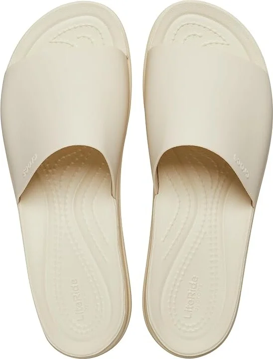 Crocs Brooklyn Slide Women's Shoes Bone : 10 M, Rubber - Image 2