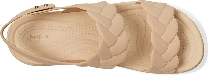 Crocs Brooklyn Woven Low Wedge Women's Sandals Chai : 4 M - Image 2