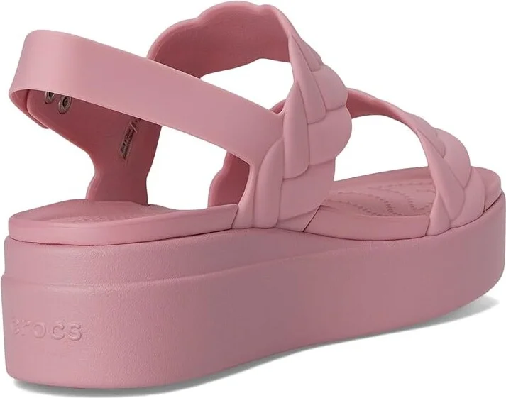 Crocs Brooklyn Woven Low Wedge Women's Sandals Rosett Woven : 6 M - Image 4