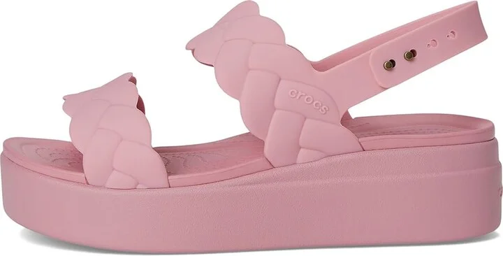 Crocs Brooklyn Woven Low Wedge Women's Sandals Rosett Woven : 6 M - Image 6