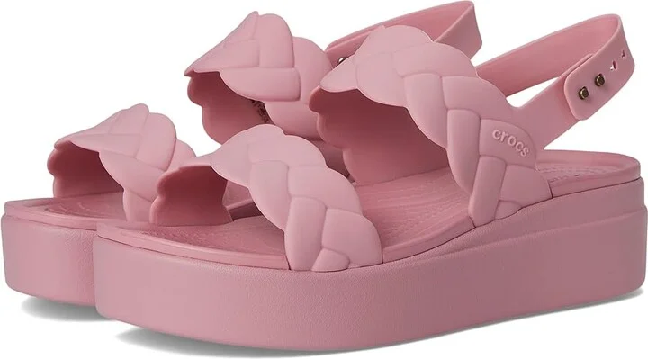 Crocs Brooklyn Woven Low Wedge Women's Sandals Rosett Woven : 6 M