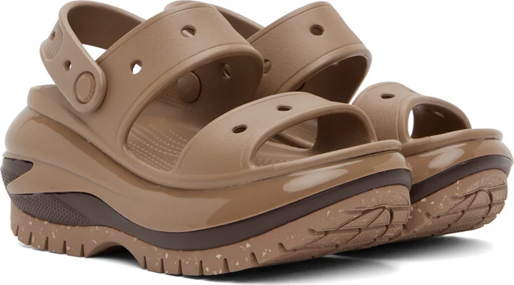 Crocs Brown Mega Crush Sandals - Image 4