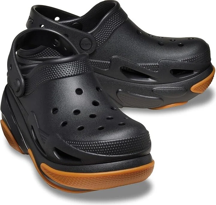 Crocs Bubble Crush Clogs Slippers Black/Gum : Men's 4 - Women's 6 Medium, Synthetic