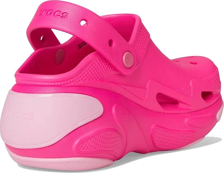 Crocs Bubble Crush Clogs Slippers Pink Crush : Men's 6 - Women's 8 Medium, Synthetic - Image 4