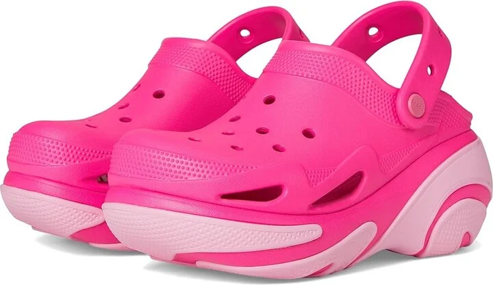 Crocs Bubble Crush Clogs Slippers Pink Crush : Men's 6 - Women's 8 Medium, Synthetic